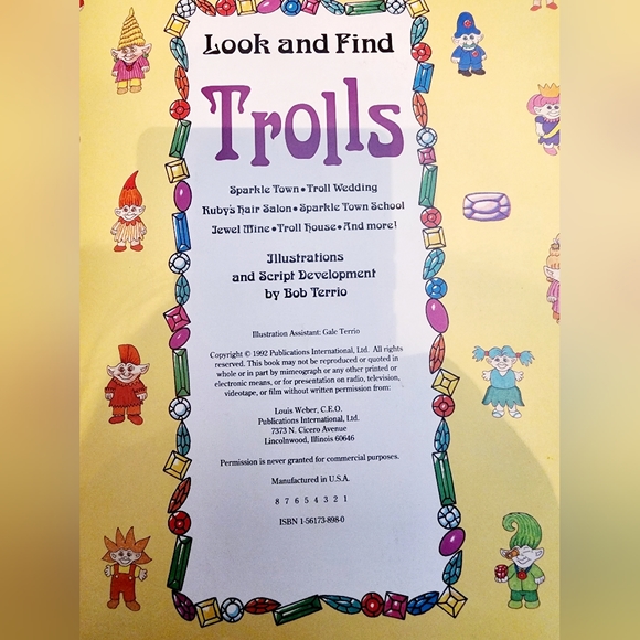 Look and Find Trolls Book, Vintage 1992 - Picture 5 of 7